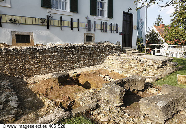 Archäologische Ausgrabung römischer Tempel  Römermuseum auf Frauenberg bei Leibnitz  Steiermark  Österreich  Europa
