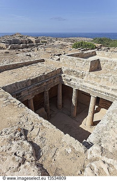 Archäologische Ausgrabungsstätte,  Königsgräber von Nea Pafos,  Nekropole der römischen Antike,  Republik Zypern,  Zypern,  Europa