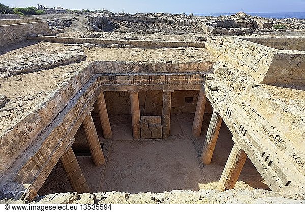 Archäologische Ausgrabungsstätte,  Königsgräber von Nea Pafos,  Nekropole der römischen Antike,  Republik Zypern,  Zypern,  Europa