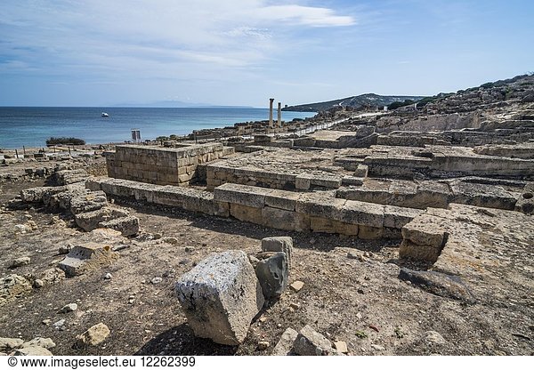 Archäologische Stätte Tharros Sardinien Italien Europa