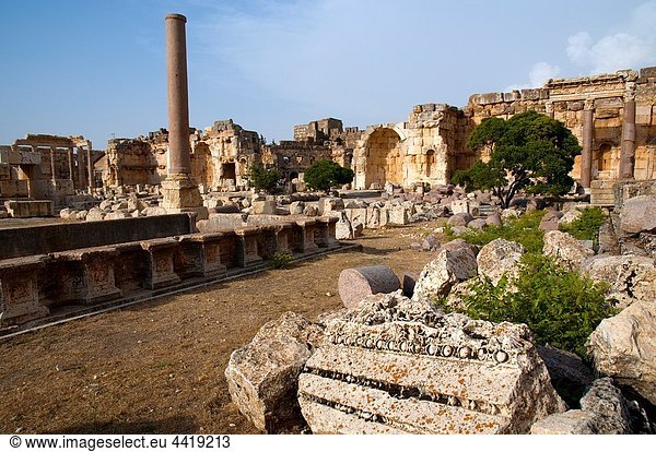 Archaelogical site of Baalbek UNESCO World Heritage Site Bekaa valley Lebanon