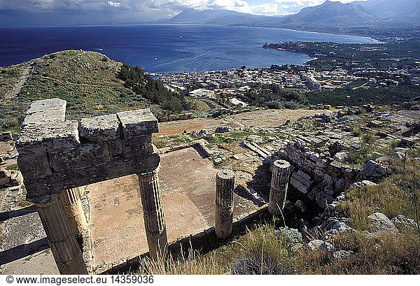 Archaeological area Solunto Sicily Italy