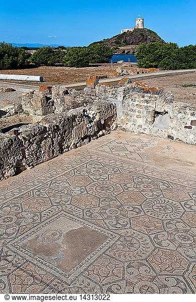 Archaeological Roman site of Nora  Sardinia  Italy  Europe
