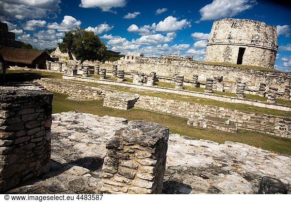 Archaeological site Mayapán Yucatan Mexico