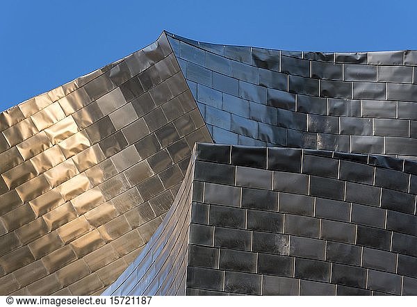 Architektonisches Detail  Guggenheim Museum Bilbao  Spanien  Europa