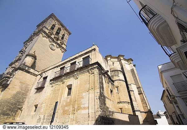 Arcos de la Frontera village white town in Cadiz province Andalusia Spain Asuncion church.