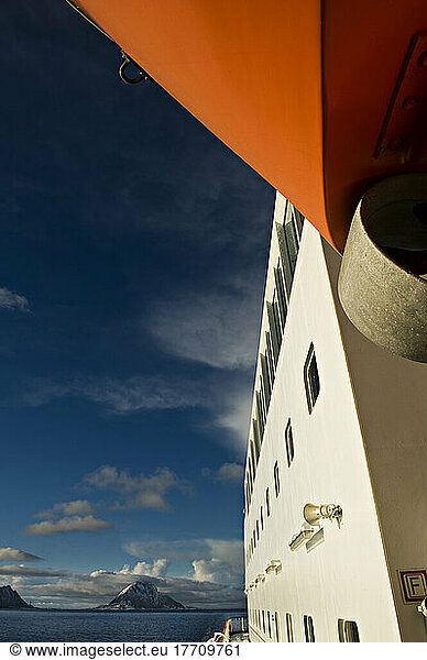 Arctic Circle As Seen From Onboard The Hurtigrunta Cruise Ship Ms Nordlys In Wintertime; Norway