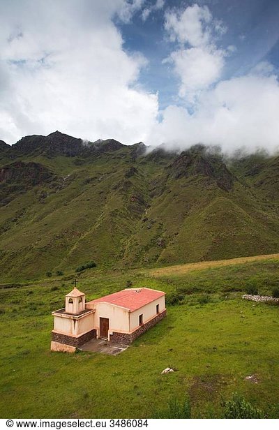 Argentina  Salta Province  Valles Calchaquies  Escoipe  Road to Cachi  RP 33  Mountain Church
