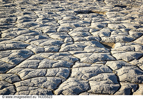 Arid ground in the desert  Death Valley National Park  California  United States of America  North America