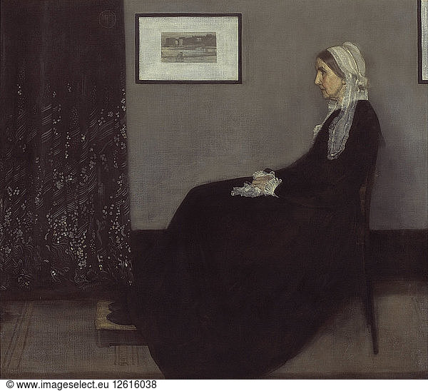 Arrangement in Grey and Black No. 1 (Portrait of the Artists Mother)  1871. Artist: Whistler  James Abbott McNeill (1834-1903)
