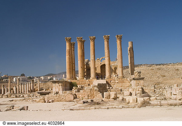 Artemis Tempel  Gerasa  Jordanien  Südwest Asien