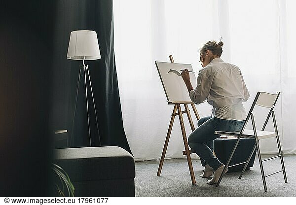 Artist painting room