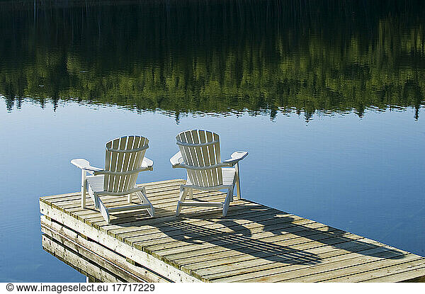 Artist's Choice: Chairs On Dock  Glad Lake  Duck Mountain Provincial Park  Manitoba