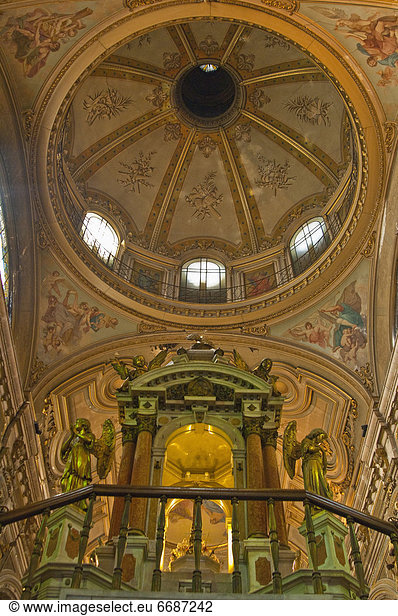 Artwork and Statuary in a Cathedral