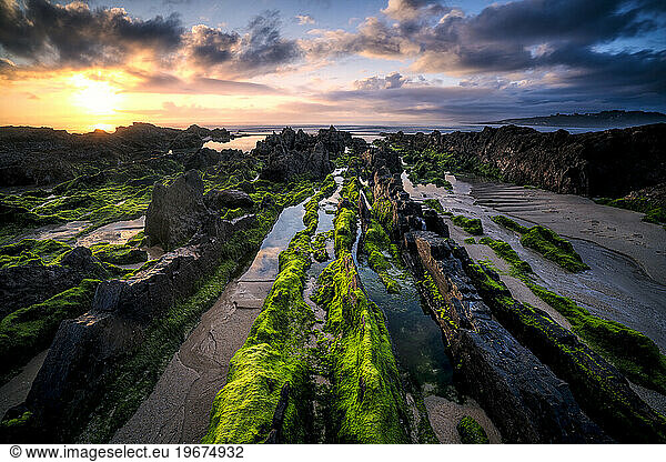 As Furnas beach. Beautiful spot in Galicia  Spain.