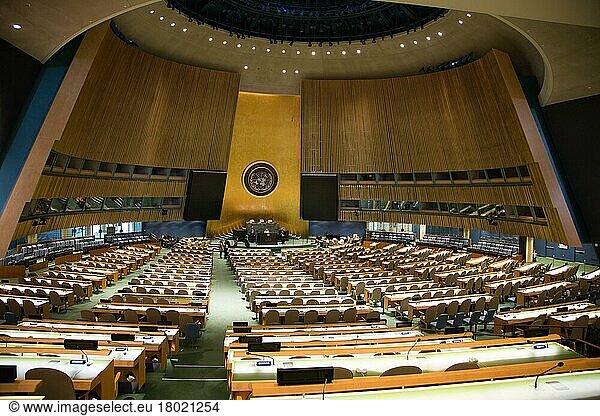 Assembly Room  United Nations  New York  USA  North America