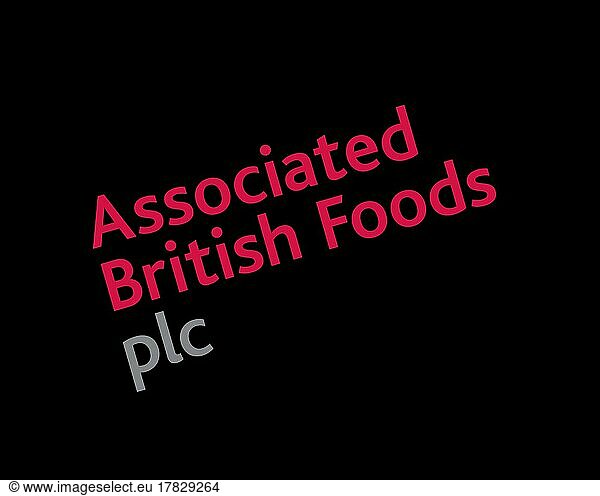 Associated British Gastronomieunternehmen  s Associated British Gastronomieunternehmen  s  gedrehtes Logo  Schwarzer Hintergrund