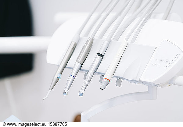 Assortment of dental instruments