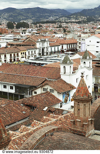 Asuncion Hauptstadt Dach über frontal Ansicht Cuenca Ecuador