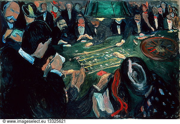 At the Roulette Table in Monte Carlo  1892. Oil on canvas by Edvard Munch