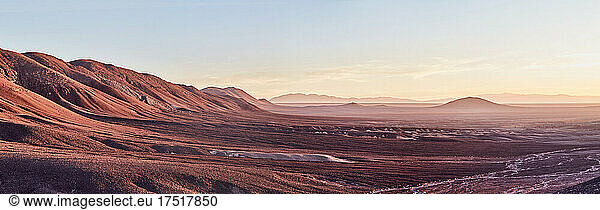 Atacama Desert near Calama at dawn