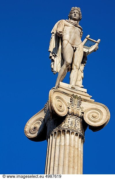 Athen  Hauptstadt  Gebäude  Statue  Hochschule  Griechenland