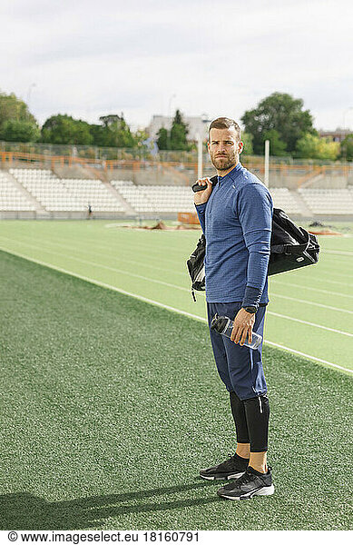 Athlete standing on sports field