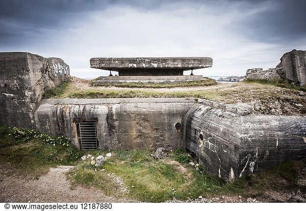 Atlantic wall bunker near Camaret-sur-Mer (department of Finistère region of Bretagne France).
