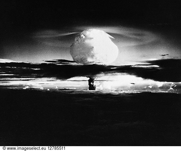 ATOMIC BOMB TEST ATOMIC BOMB TEST, 1952. Mushroom cloud formation ...