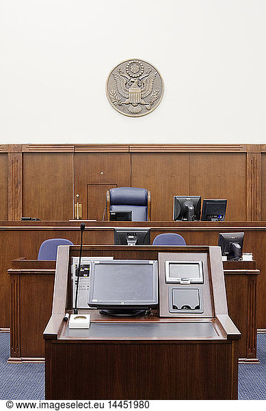 Attorney Podium Facing Judges Seat