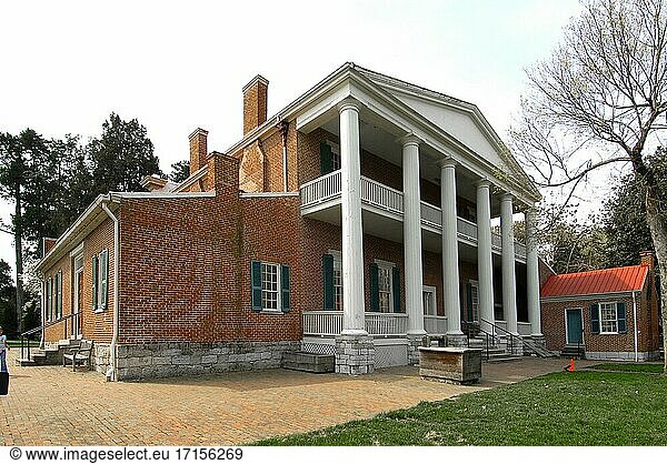 Außenansicht des Hermitage Home and Museum of Andrew Jackson in der Nähe von Nashville Tennessee TN Tenn US USA Vereinigte Staaten von Amerika Amerikanische Musikstadt.