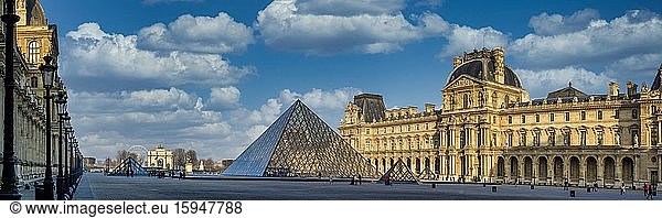 Außenansicht  Museum Musee du Louvre  Museum  Paris  Ile de France  Frankreich  Europa