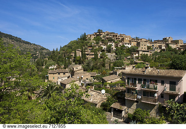 Außenaufnahme Baustelle Europa Tag europäisch Wohnhaus Gebäude niemand Architektur Insel Mallorca Balearen Balearische Inseln Deia freie Natur Spanien spanisch