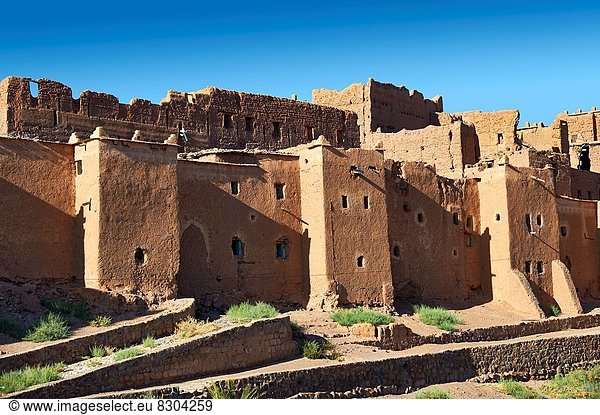 Außenaufnahme  Ziegelstein  Kasbah  Marokko  Schlamm  Ouarzazate