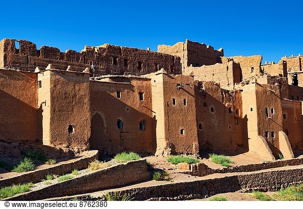 Außenaufnahme  Ziegelstein  Kasbah  Marokko  Schlamm  Ouarzazate