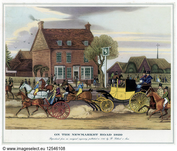 Auf der Newmarket Road  1820  (1825). Künstler: Unbekannt