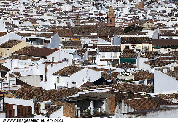 Ausblick über Altstadt,  Antequera,  Andalusien,  Spanien,  Europa