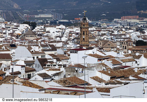 Ausblick auf Altstadt  Antequera  Andalusien  Spanien  Europa