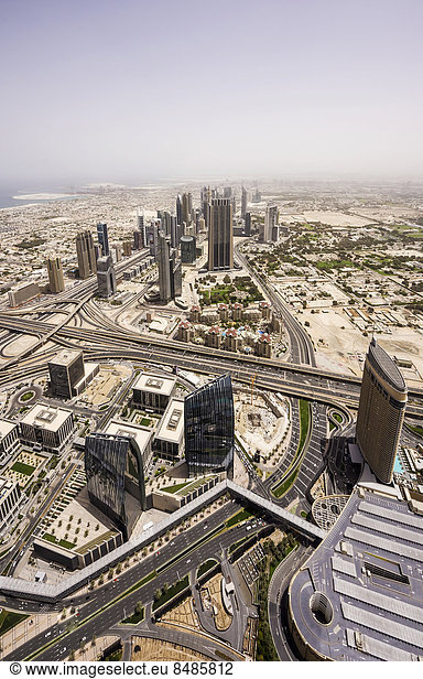 Ausblick vom Burj Khalifa  Dubai  Vereinigte Arabische Emirate