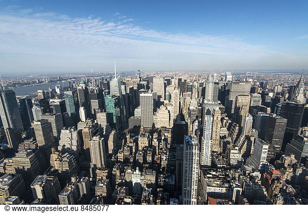 Ausblick vom Empire State Building  Manhattan  New York City  New York  USA