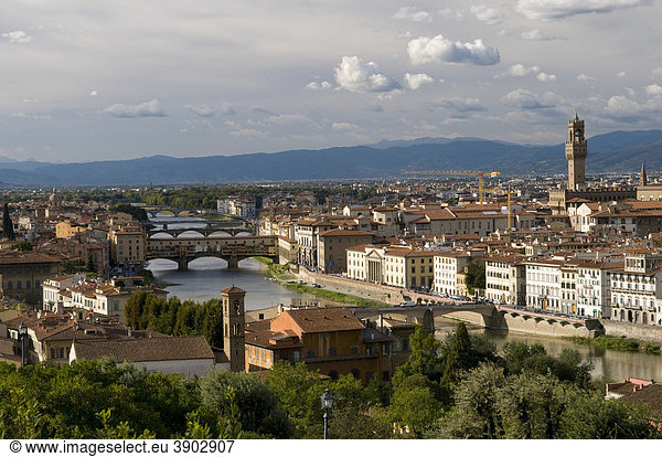 Ausblick vom Monte alle Croci auf die Stadt  Florenz  Toskana  Italien  Europa