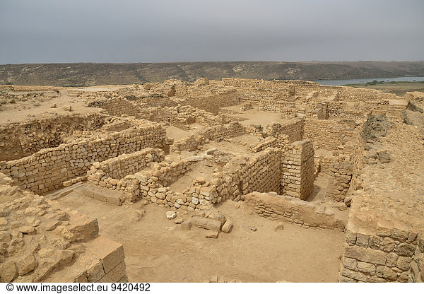 Ausgrabungsfeld von Sumhuram  bei Taqah  Dhofar-Region  Orient  Oman