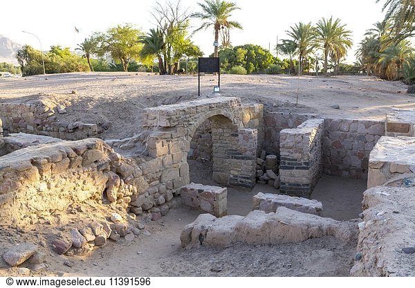 Ausgrabungsstätte der mittelalterlichen islamischen Stadt Ayla  Aqaba  Jordanien  Asien