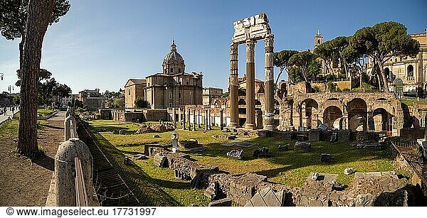 Ausgrabungsstätte Forum Romanum  Rom  Latium  Italien  Europa