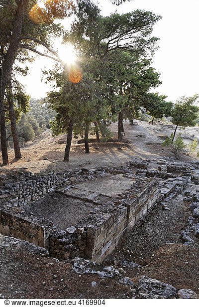 Ausgrabungsstätte Minoischer Palast Agia Triada  Messara-Ebene  Südkreta  Kreta  Griechenland