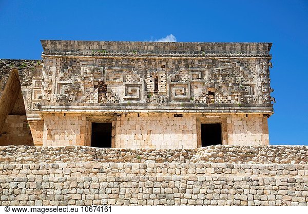 Ausgrabungsstätte Palast Schloß Schlösser Mexiko Maya Uxmal Yucatan