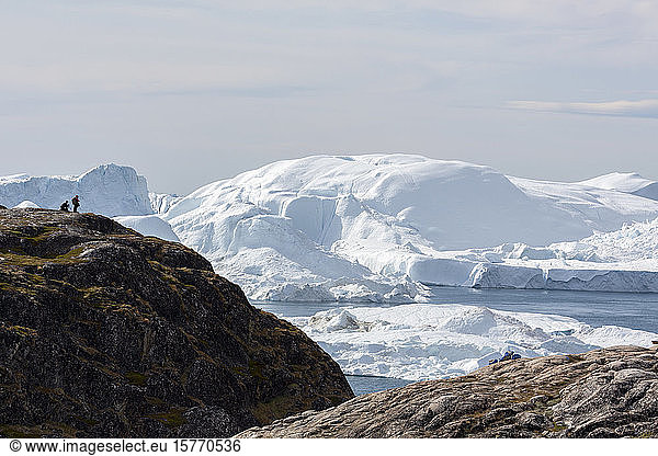 Aussicht auf das polare Gletschereis Diskobucht Westgrönland