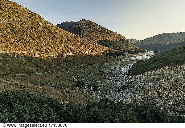 Aussicht von Rest and be thankful  Argyll and Bute  Highlands of Scotland