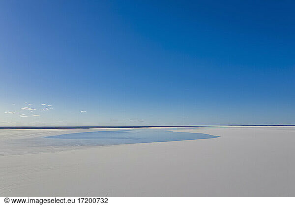 Australia  South Australia  Aerial view of salt lake in Lake Hart Area