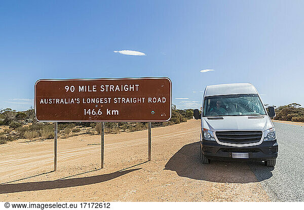Australia  South Australia  Nullarbor Plain  Information sign by Eyre Highway